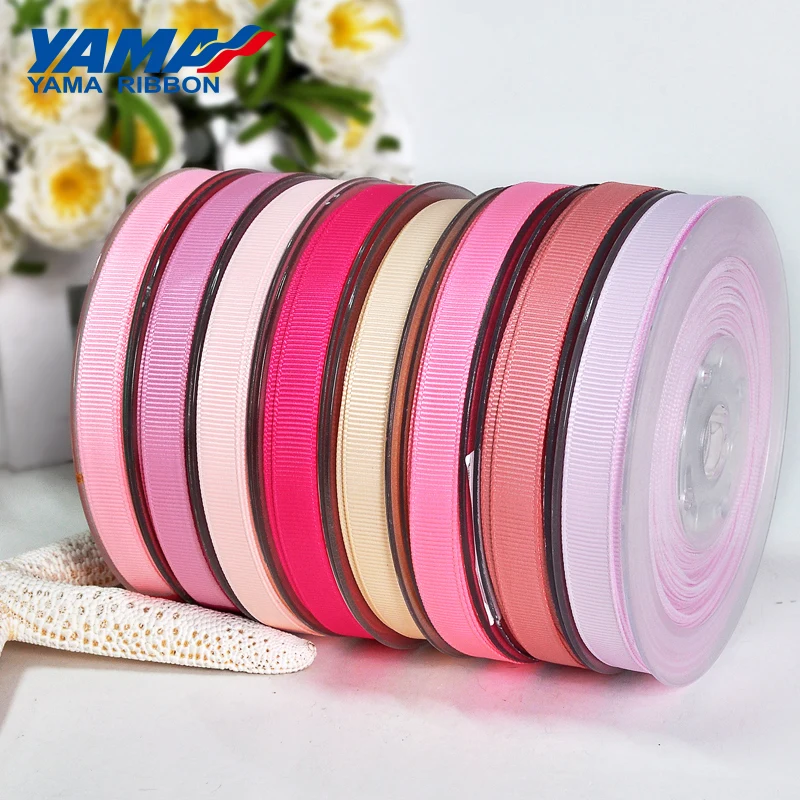 YAMA Grosgrain Ribbon 6 9 13 16 19 22 мм 100 ярдов / лот Черный Белый Серебристый Красный Твердый