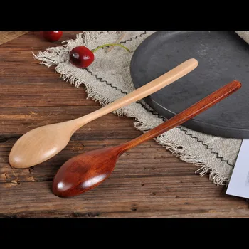 

Wooden Spoon Fork Bamboo Kitchen Cooking Utensil Tools Soup-Teaspoon Tableware