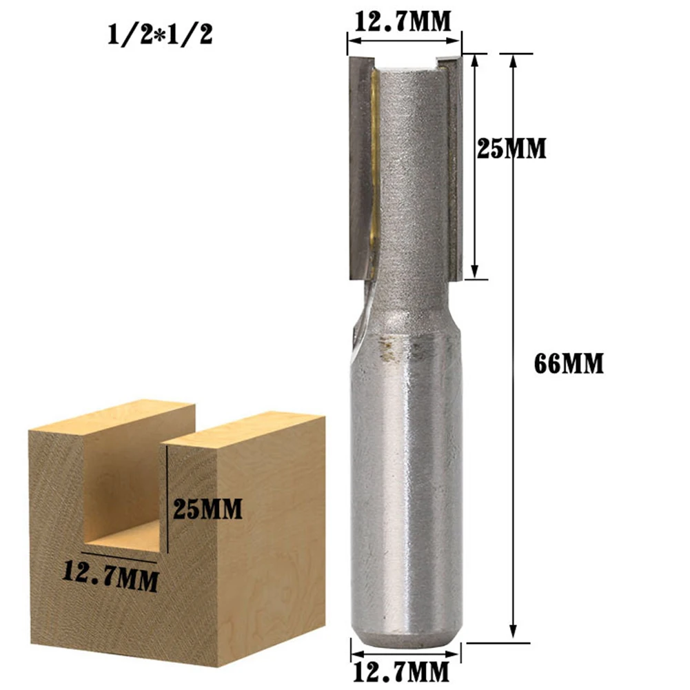 1/" 1/2" Прямой Нож хвостовик отделка фрезы для дерева обрезные фрезы с подшипник, деревообрабатывающий инструмент фрезерный станок
