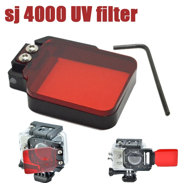 go pro SJ4000 Accessories Lctech TM Red Filter len For 6000 WiFi gopro hero 3+ 4 Diving waterproof Housing case | Электроника