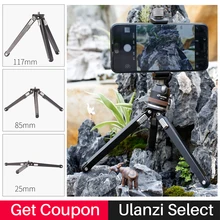 Ulanzi Leofoto MT 02 Durable Metal Tripod for Phone Professional Travel Table Tripod Stand w 360