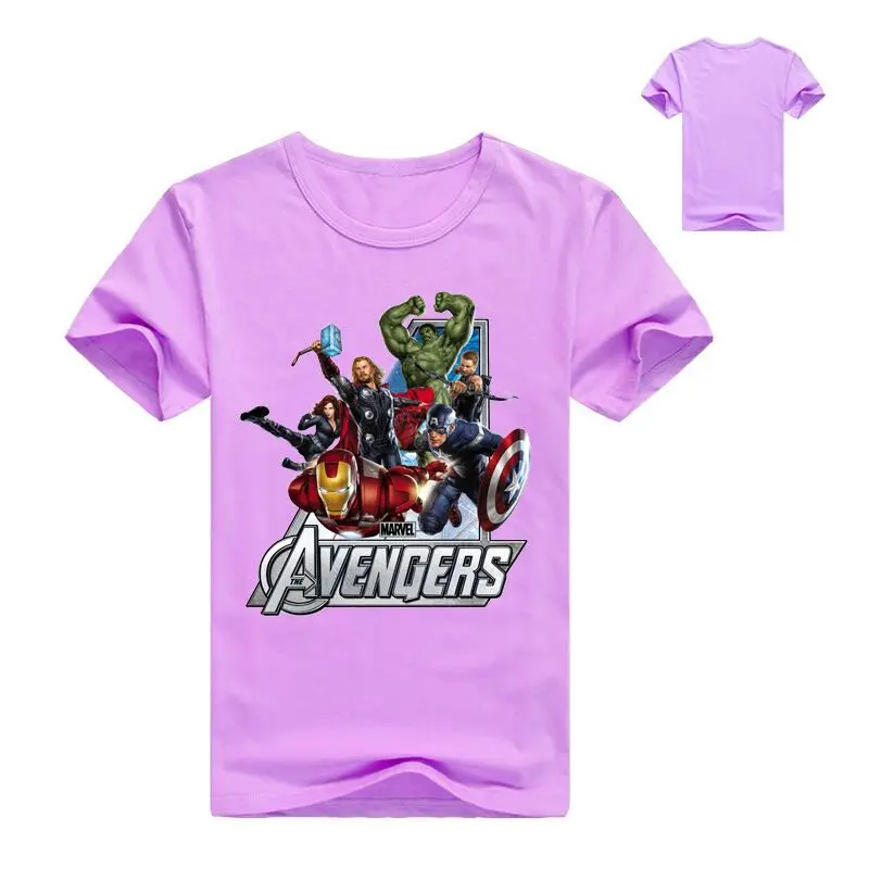 Футболка Марвел Тор футболка с короткими рукавами с принтом «мстители» Детские футболки с рисунками для мальчиков и девочек, летняя хлопковая одежда для маленьких мальчиков