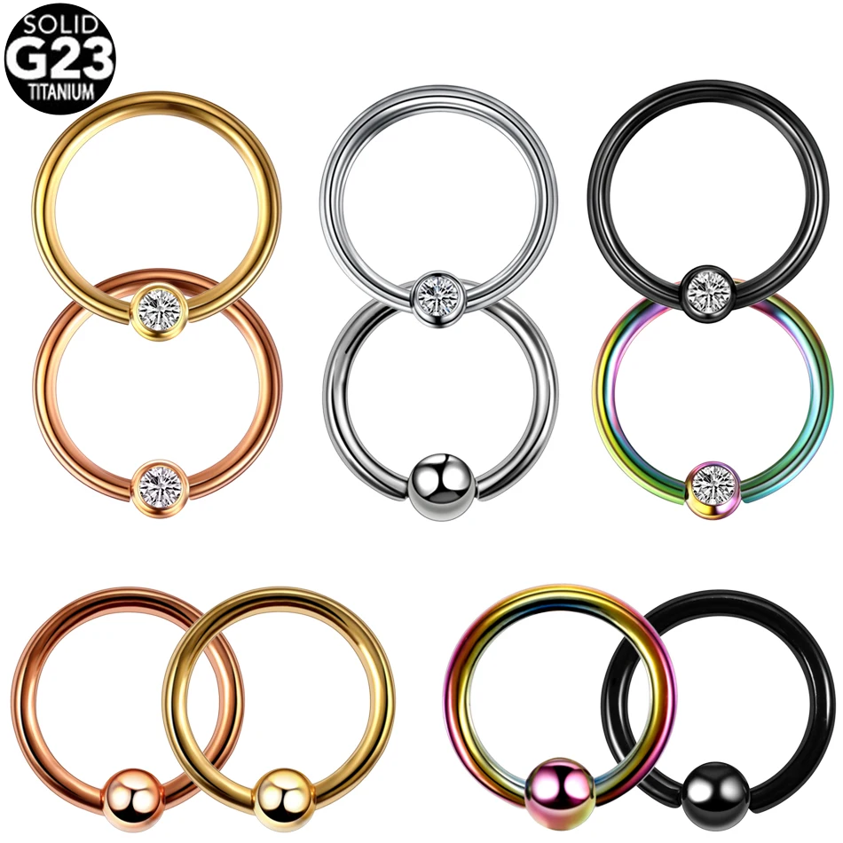 

1PC Titanium Nose Piercings 16G Ear Septum Helix Daith Piercings Conch CBR Eyebrow Rook Piercings Labret Lip Rings Body Jewelry