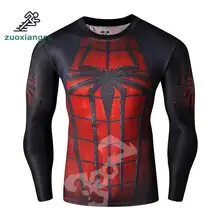 Zuoxiangru сжатия Футболка человек плотно Джерси спортивный костюм для фитнеса спортивная блузка работает рубашка Demix черный Бодибилдинг Спортивная