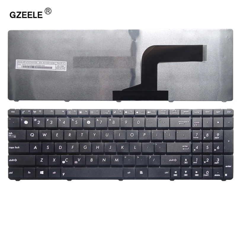 GZEELE новая английская клавиатура для ноутбука ASUS N53 N53DA N53Jf N53Jg N53Jl N53Jn N53Jq N53S N53SM N53SN N53SV N53Ta N53TK США Клавиатура ноутбука