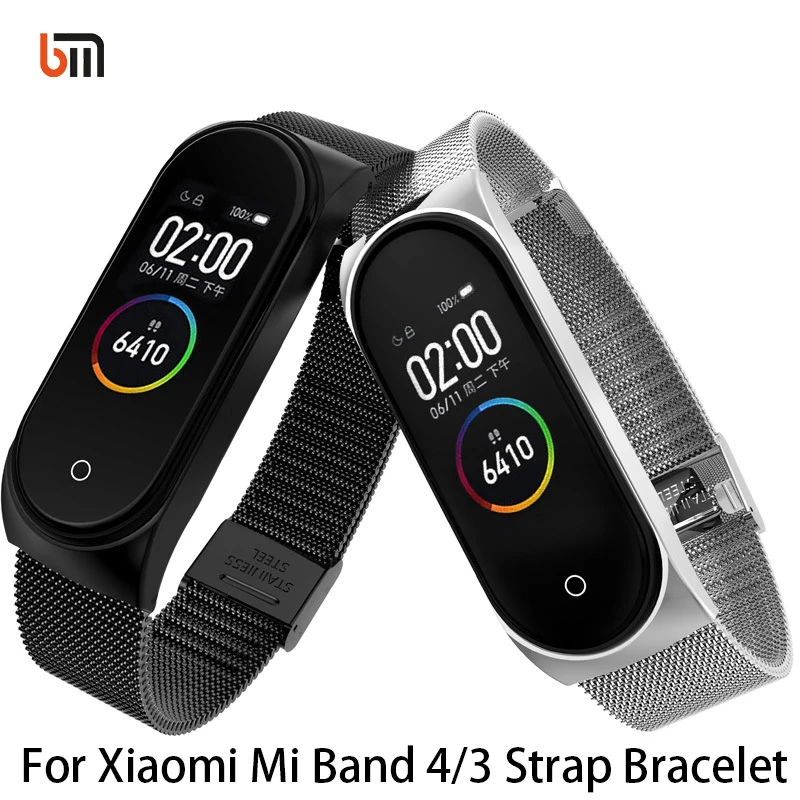 

mi band 4 bracelet for Xiaomi mi band 4 strap Metal wrist strap Screwless Stainless Steel Bracelet Wristbands MiBand 3 4