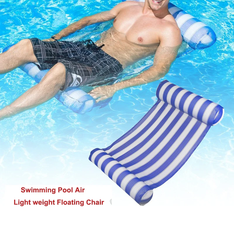 

Outdoor Water Hammock Collapsible Swimming Pool Inflatable Floating Bed Beach Recliner Portable Rest Chair Mattress Water Sports