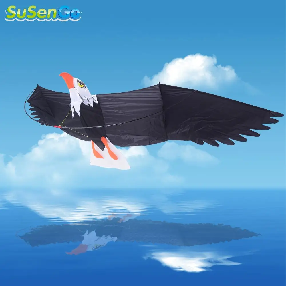 

SuSenGo 3D Eagle Kites Outdoor Fun Sports Desert Birds Toy Albatross Surfing Power Easy Control Flying With Handle & 42m Line