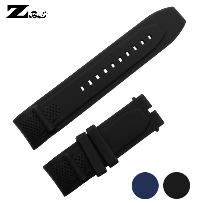 

26*26mm invicta silicone watch strap black waterproof silicone bracelet rubber watchband stainless steel buckle watch accessorie