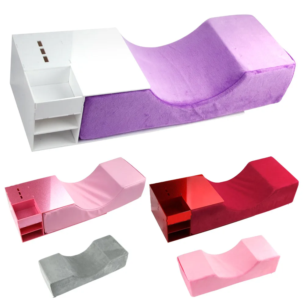 

Memory Foam Lash Pillow Eyelash Extension Neck Pillow for Grafting Eyelash with Acrylic Shelf Organizer Stand Salon Makeup Tools