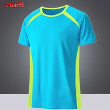 UMLIFE профессиональное сухое подходит для бега Мужская Спортивная Фитнес бодибилдинг спортивные топы Спортивная Мужская компрессионная футболка утягивающая