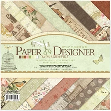 ENO Greeting Scrapbooking Craft Paper 8inch Vintage DESIGNER Set