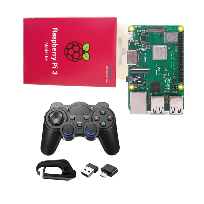 

Raspberry Pi 3 Model B+ Raspberry Pi3 B Plus With WiFi & Bluetooth With 2PCS Wireless Android Gamepad Game Controller For PS3 PC