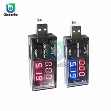 USB Tester Dc Double Digital Voltmeter Amperimeter Voltage Current Meter LED Digital Voltmeter USB Power Detector Battery vat 4300 dc 0 01 400v 0 1 300a multifunctional wireless digital bi directional voltage current power meter voltmeter vat 4300