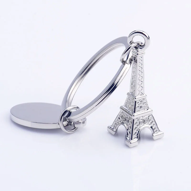 

Join.Y Paris Eiffel Tower Styling Car Key Ring Metal Keychains Mini Number Plate Shape Men Women Alloy Auto Remote Key Chains