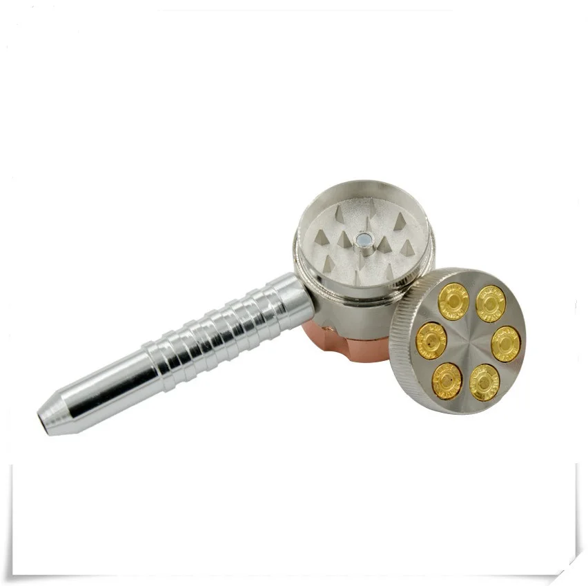 Revolver Pipe weed grinder six shooter pipe 12cm smoking tobacco pipe