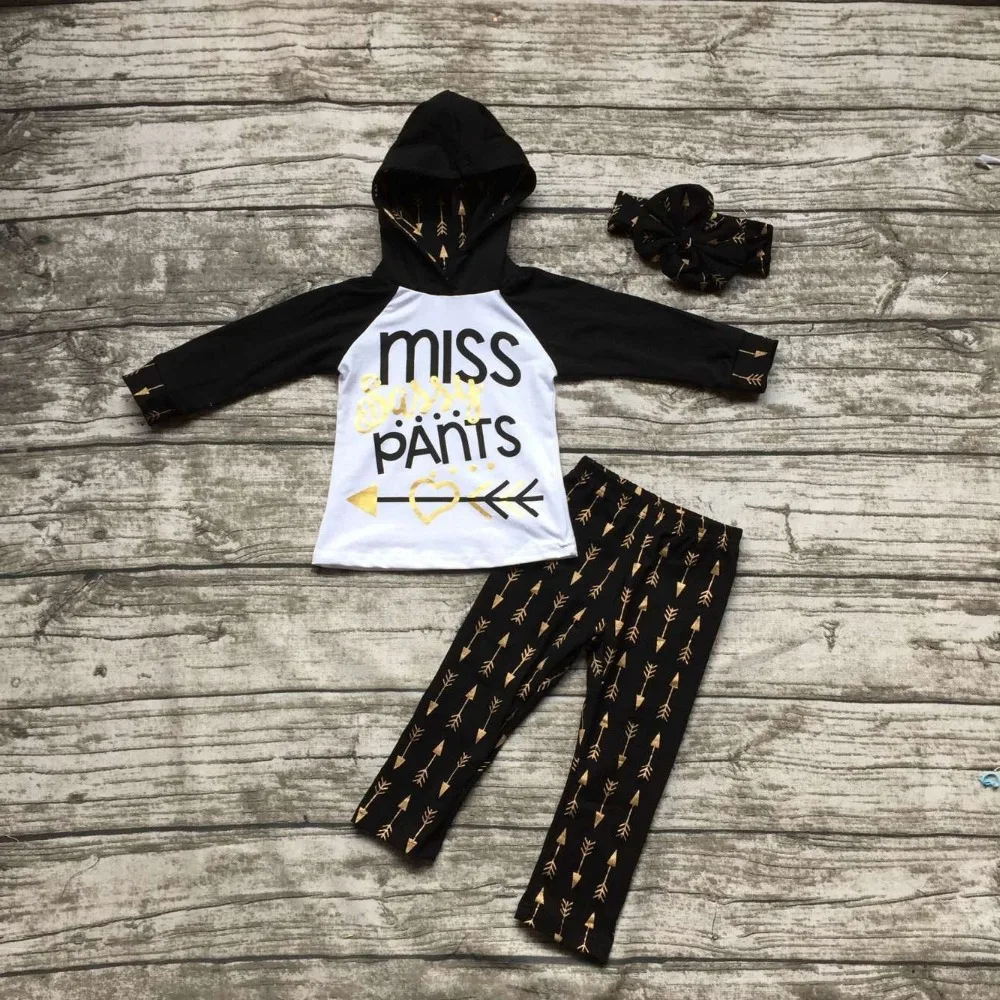 kids Fall clothes baby girls hoodie clothing girlsmiss sassy pants