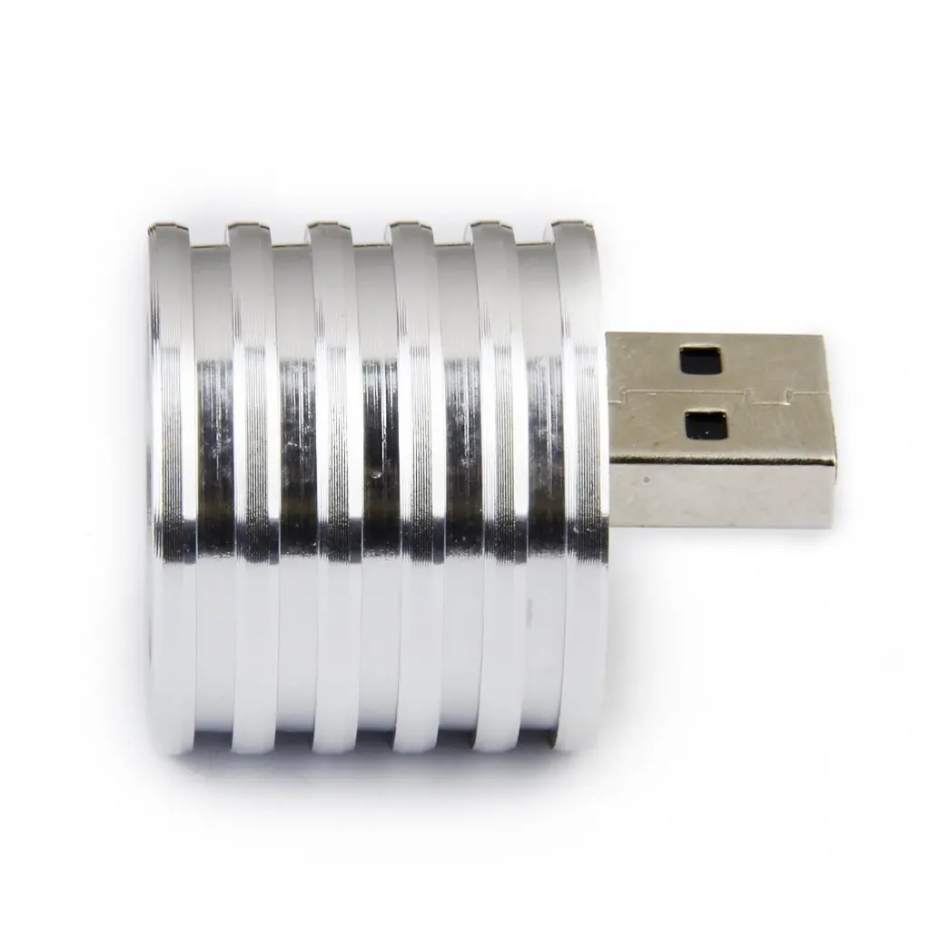 Portable Aluminum Mini 3W USB LED Lamp Socket Spotlight White-Light Flashlight
