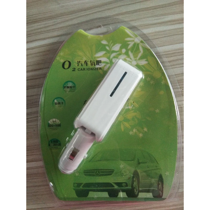 

Car Air Purifier 12v Anion Generator Negative Ions Generator Density 1.2 Million-White Color Air Cleaner with anion brush LED