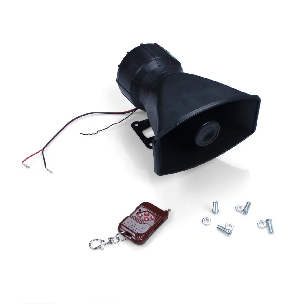 1X4 Klingt Ton Auto Horn Motorrad Warnung Sirene Alarm Polizei Ambulanz lautsprecher Mit Wireless Fernbedienung 100 Watt DC12V