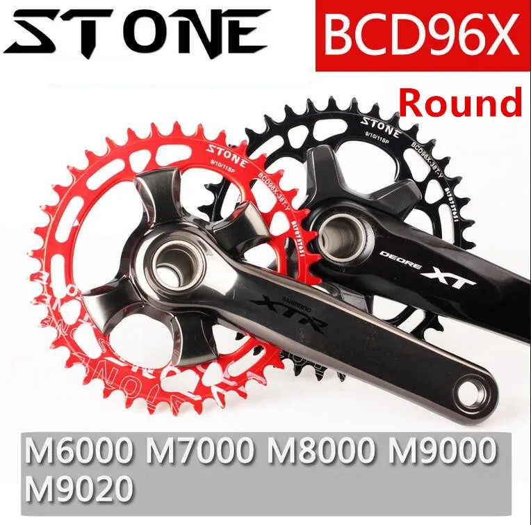 SNAIL Round 96BCD 30//32//34//36//38T Chainring MTB Bike Chain Ring M7000//8000//9000
