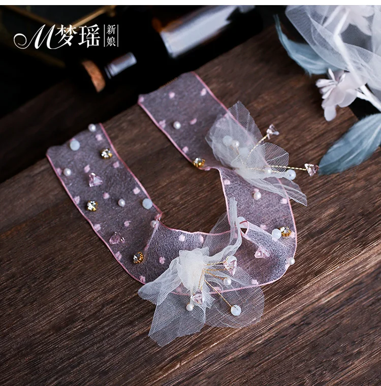 Pretty Dainty Layered Gold Choker Handmade Tiny Beads Pearl Necklaces for girl Choker With a Collar (21)