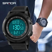 SANDA Military Men Sport Watch LED Digital Watch Countdown shockproof Waterproof Relogio Masculino Chronos Electronic Watches gps watch sport outdoor north edge smart clocks men relogio masculino digital watches waterproof x trek cool electronic watches