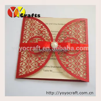 

red double happiness marriage invitation cards laser cut personalized chinese wedding invitation