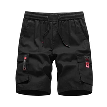 Рубашки домашние Для мужчин Лидер продаж Пляжные шорты Качество хлопка черный пояс модный бренд бермуды свободные шорты плюс Размеры L-7XL