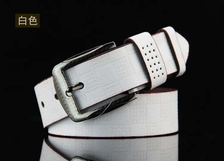 Hot New Mens Belts Luxury Brand Designe Leather Belt For Man 2020 High Quality Lattice Embossing Female Ceintures Homme U108