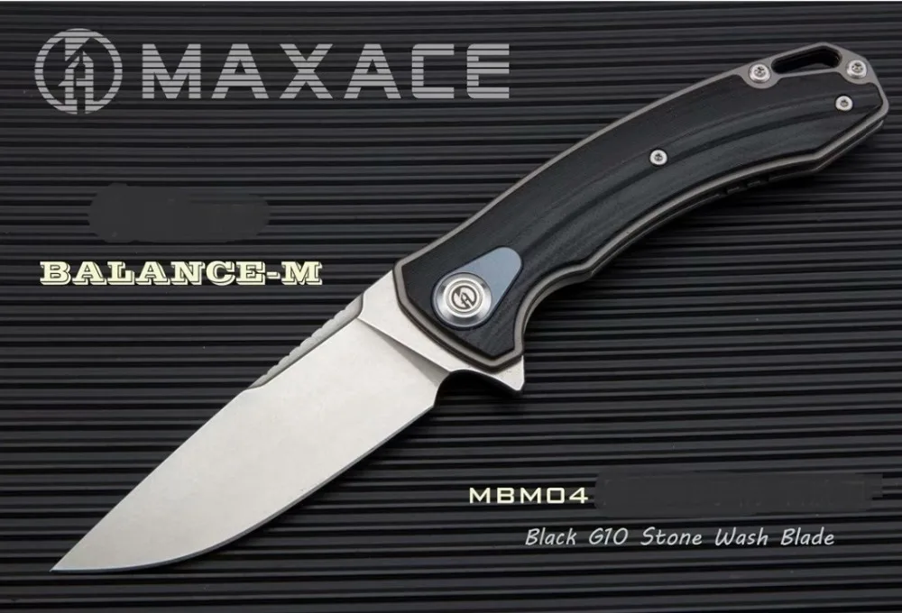 

High End Maxace Balance M G10 Handle Liner M390 Blade KVT Flipper Camping Folding Knife Free Shipping