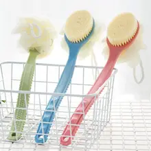 2 в 1 длинная ручка для ванны и душа для тела щетка с сеткой губка отшелушивающая омертвевшая кожа скруббер Массаж мягкая щетина