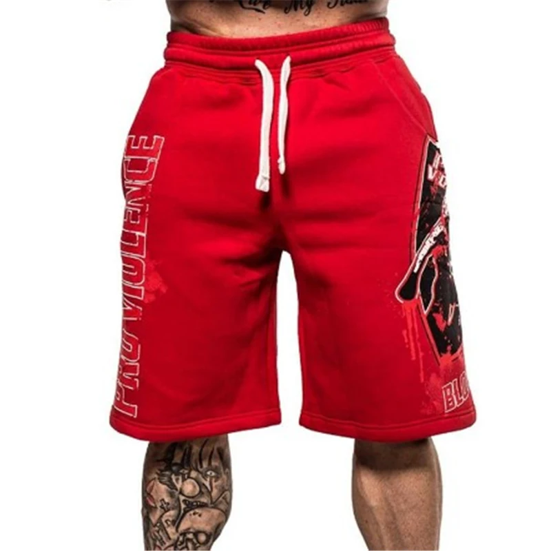Новые модные повседневные мужские спортивные шорты из хлопка с карманами одежда для фитнеса или бодибилдинга тренировочные для бегунов свободные шорты