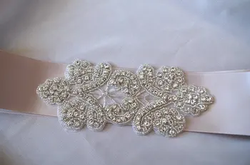 

rhinestone Applique, wedding sash applique, RA061