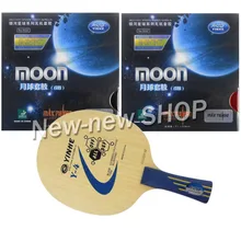 Galaxy Yinhe Y-4 лезвие с 2x Galaxy Yinhe Луна завод за обновлениями каучуков для ракетки Shakehand длинная ручка fl