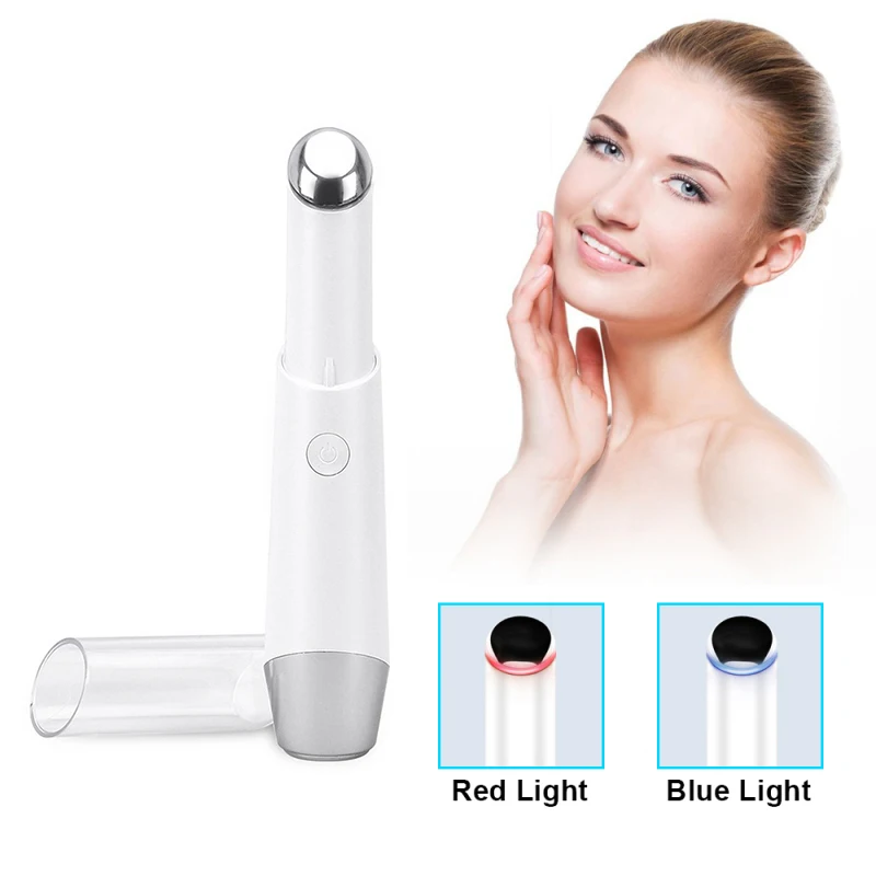 

Electric Heated Sonic Eye Massager Pen Eliminating Wrink Ultrasonic Eye Lip Facial Massager Wand Iontophoretic Eye Care Dropship
