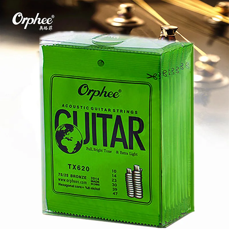 Orphee TX620 010 047 Acoustic Guitar Strings Hexagonal core+8 nickel