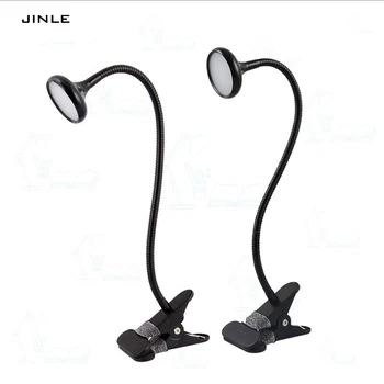 

JINLE Led clip small Table lamp usb Power supply 5V 5W Three color change light soft light protect eyes book lamp free shipping