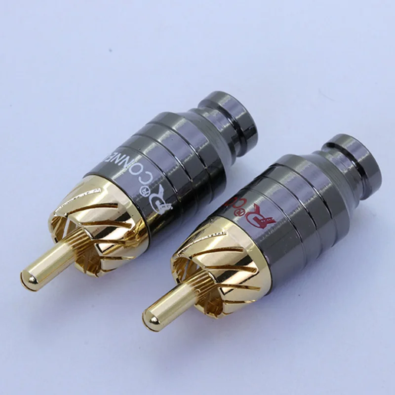 2 шт./1 пара роскошный паяльный разъем RCA для динамика аудиовыход/переходник входа