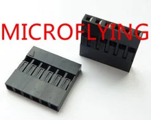 MICROFLYING 50 шт./лот 6P 2 54 мм Однорядная пластиковая головка Dupont перемычка провода