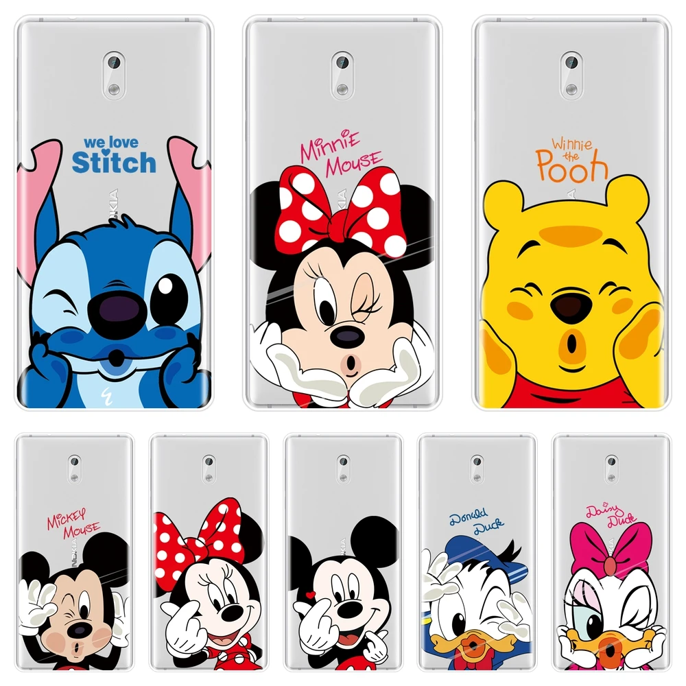 

Cute Mickey Minnie Mouse Phone Cases For Nokia 8 6 5 3 2 1 X6 Silicone Soft Back Cover For Nokia 7 Plus Case