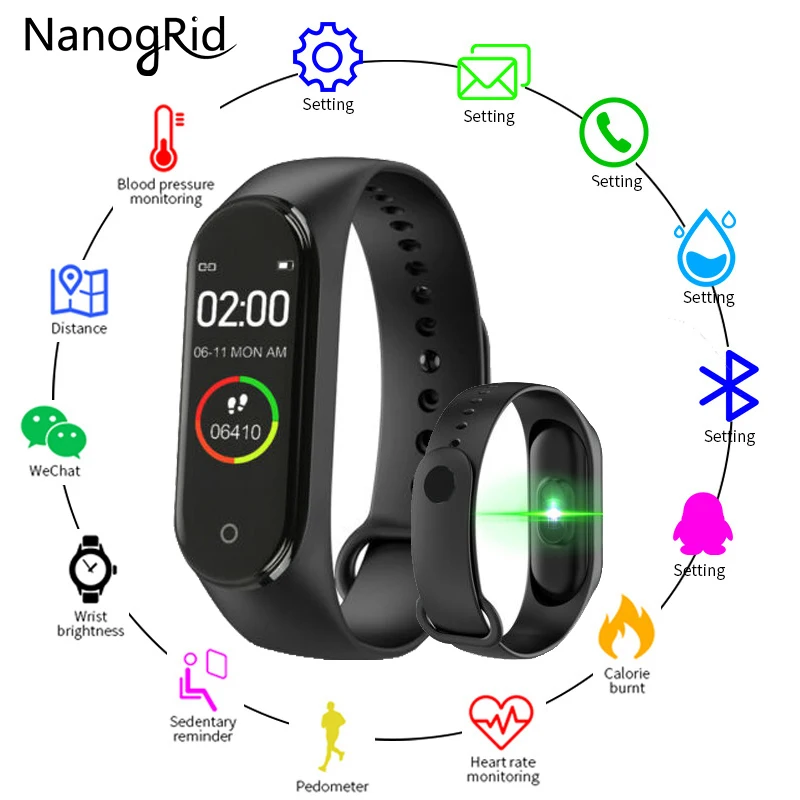 

Fashion M4 Smart Band Wristband Heart Rate/Sleep Detection/Heart Rate Monitor/Pedometer Sports Bracelet Health Fitness Bracelet
