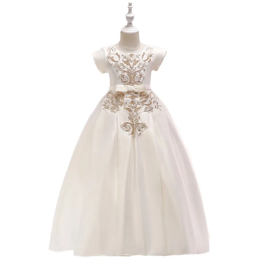 

ZJHT Baby Girls Elegant Dress Clothes Children's Embroidery Princess For Wedding Birthday Party Kids High Quality Dresses MY023