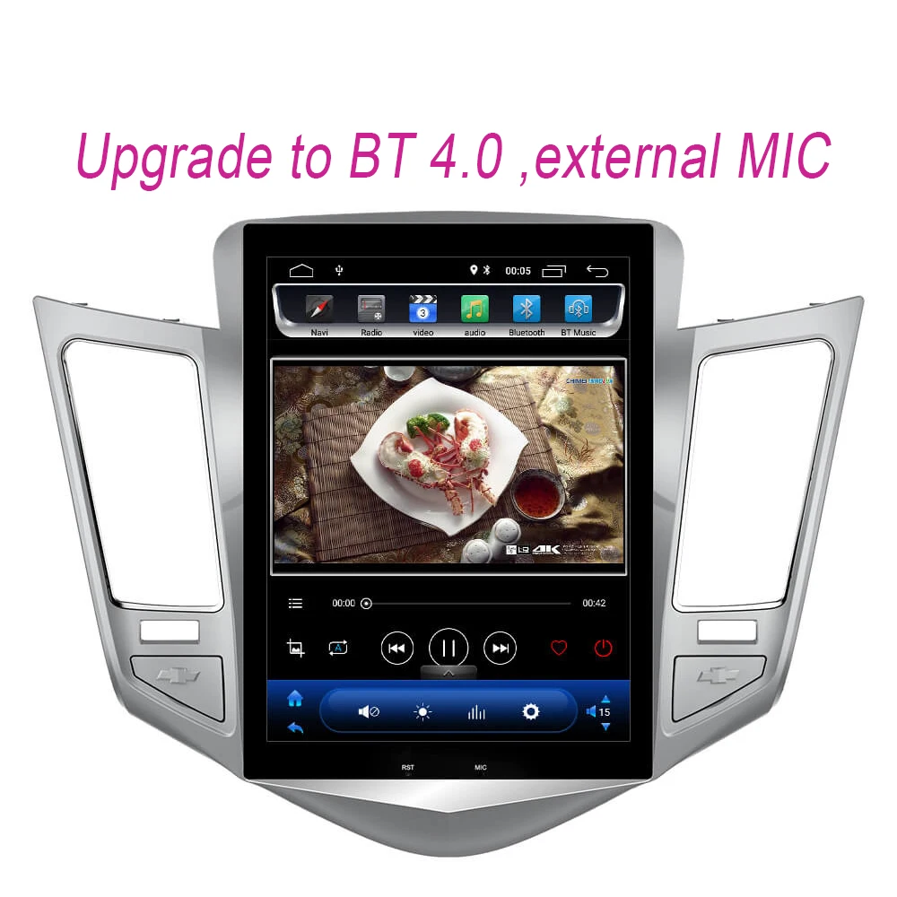  32G ROM Vertical screen android 9.0 system car gps multimedia video radio player in dash for Chevro