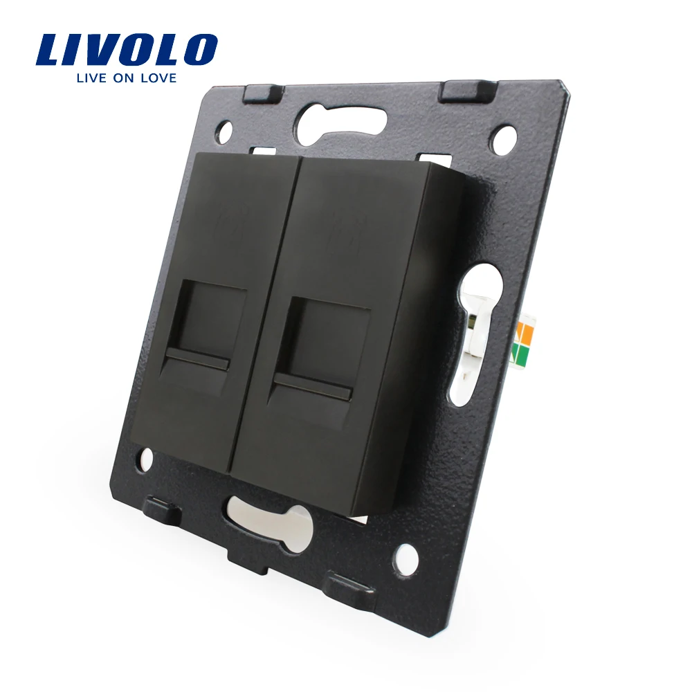 تصنيع Livolo ، المقبس التبعي ، قاعدة 2 عصابات الهاتف المقبس/منفذ VL-C7-2T-11 ، دون محول القابس تصنيع Livolo ، المقبس التبعي ، قاعدة 2 عصابات الهاتف المقبس/منفذ VL-C7-2T-11 ، دون محول القابس