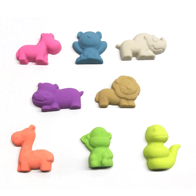 

8pcs 6cm color animal Monkey Lion sand model Light dynamic Clay for Sculpture Plasticine Mold Tool toys for children fun