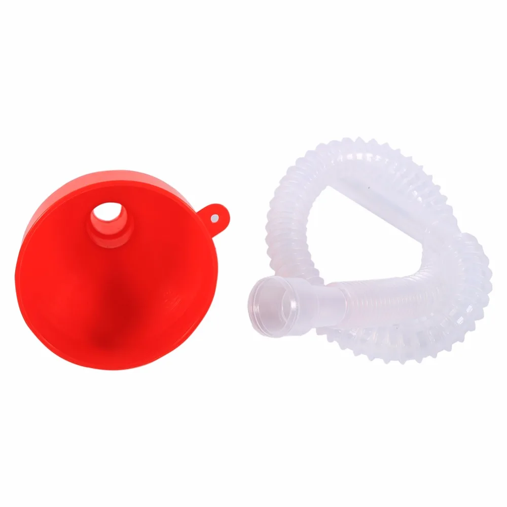 

Oil Plastic Filling Funnel Vehicle Plastic Filling Funnel with Soft Pipe Spout Pour Oil Tool Petrol Diesel Car Accessories
