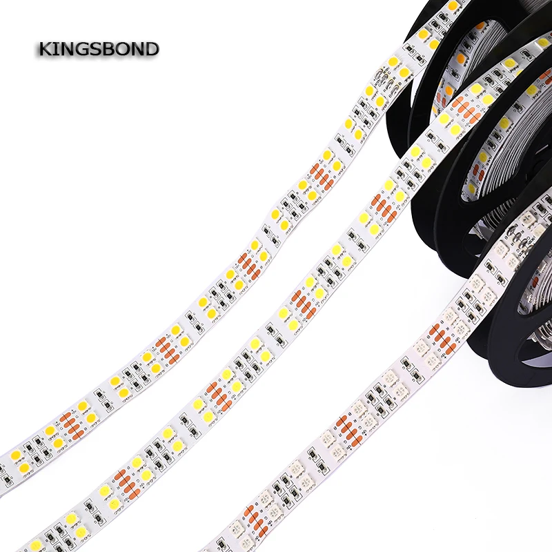 

120leds/M Double Row IP20 SMD5050 flexible LED Strip Light DC12V non waterproof for indoor lighting white or warm white