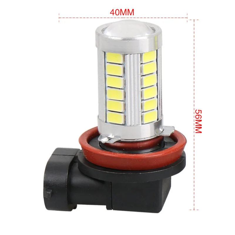 1 шт водить автомобиль H7 H8 H11 9005 HB3 9006 HB4 H16 PSX24W P13W 33SMD водить авто противотуманных фар автомобиля лампа 6000 K дальнего 12 V Белый