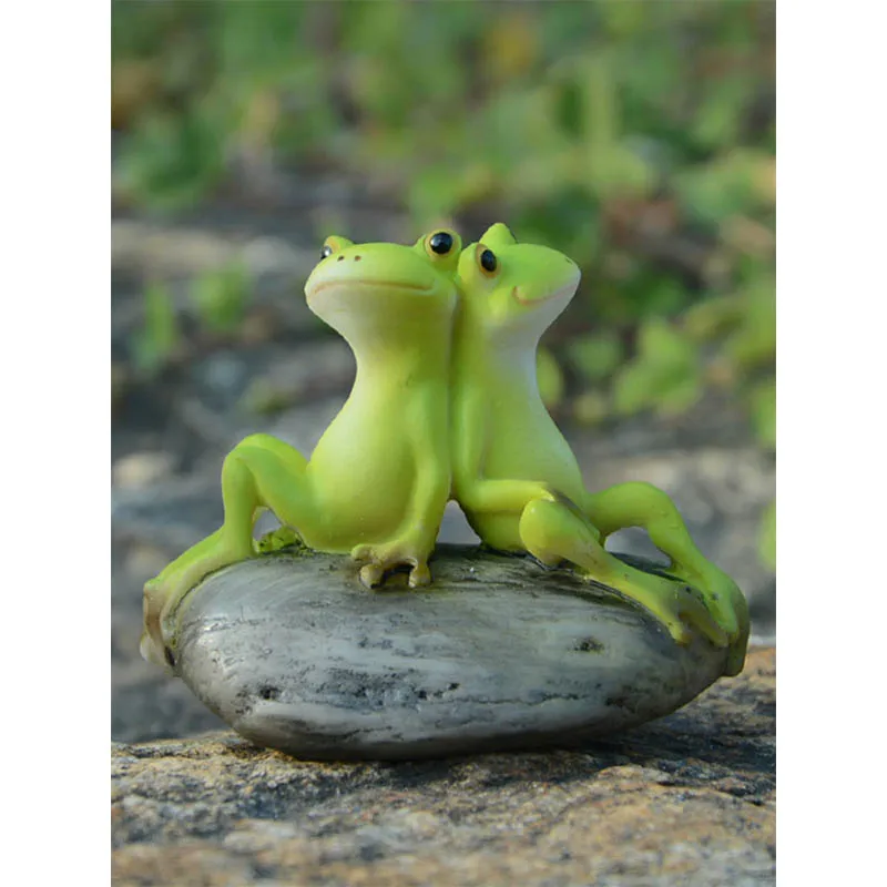 

Creative Simulation Animal Frog Fairy Garden Figurines Micro Landscape Home Decor Accessories Modern Miniature Figurines Casa